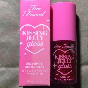 TOO FACED KISSING JELLY GLOSS (juicy lip oil) RED - Cherry 🍒 Pie